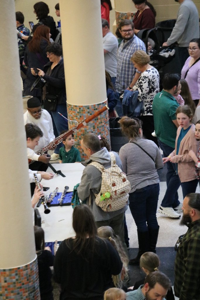 Sell-out crowds enjoy a musician meet and greet before the show